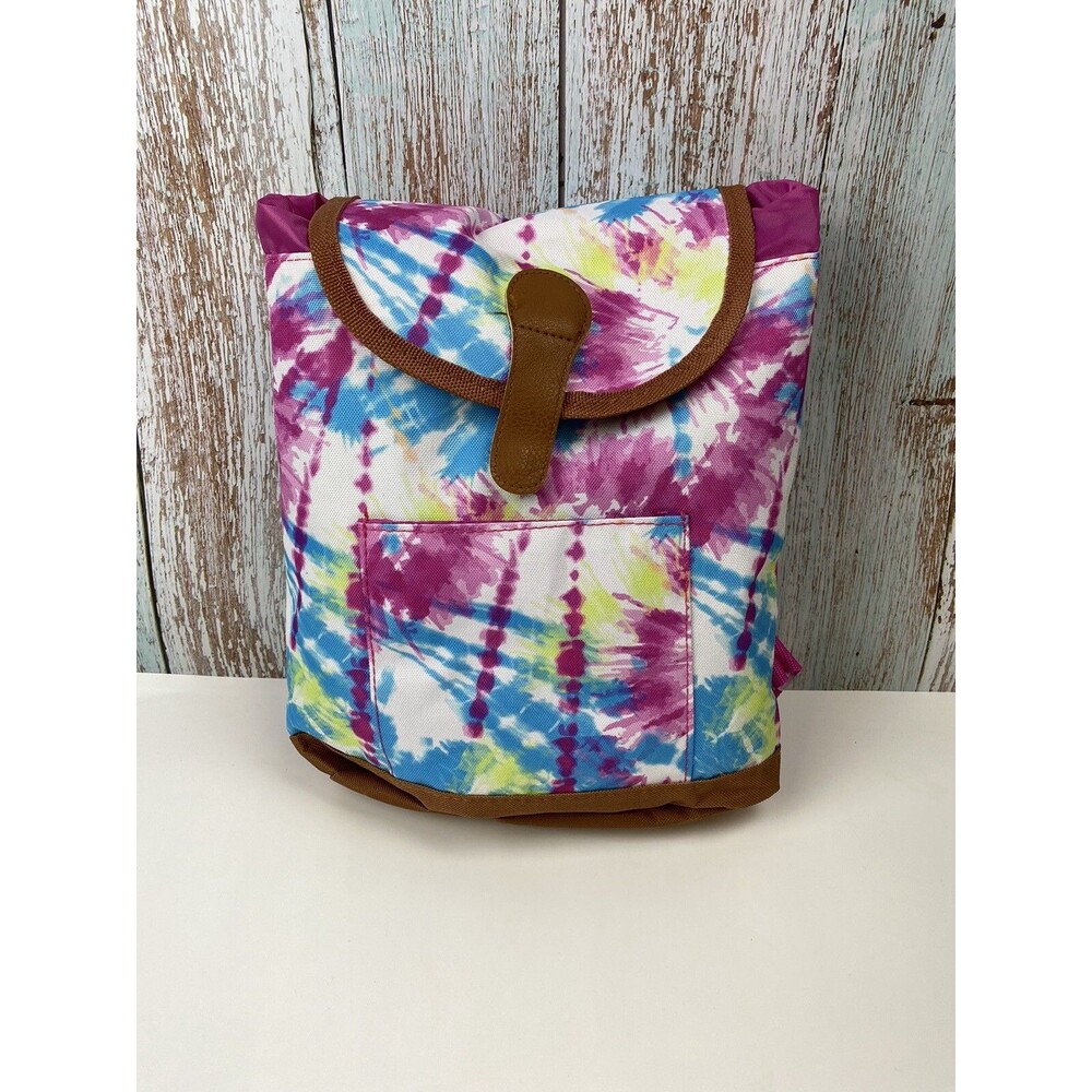 Women's Pink Blue Green Tie-Dyed Mini Backpack Casual Bag Small Rucksack - NWT